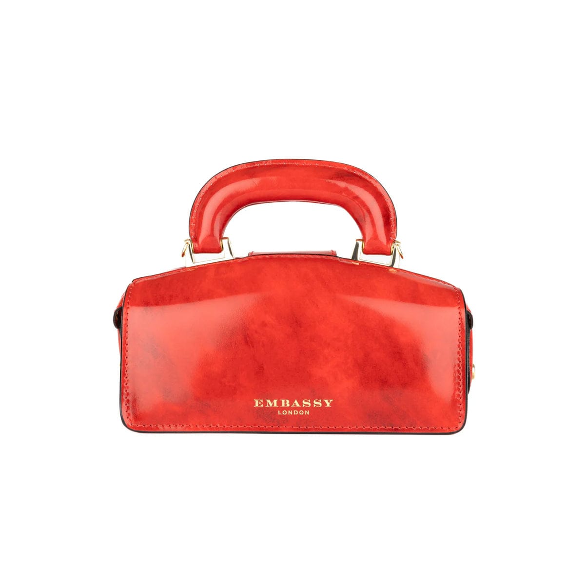 Gazelle Mini - Red - Women’s mini patent leather top handle & crossbody bag