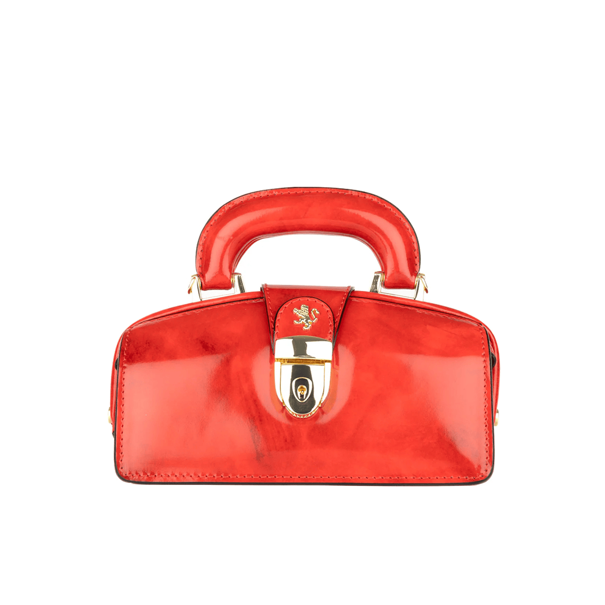 Gazelle Mini Red Women’s mini patent leather top handle crossbody bag
