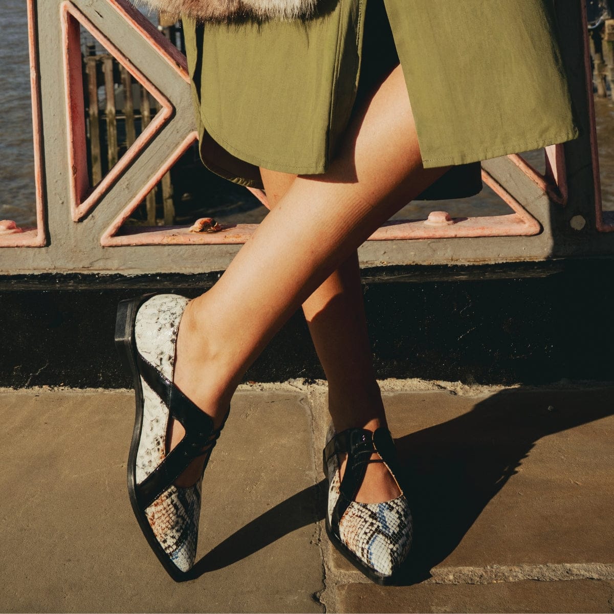 Harlowe - Multi - Women's cutout leather lace up shoe