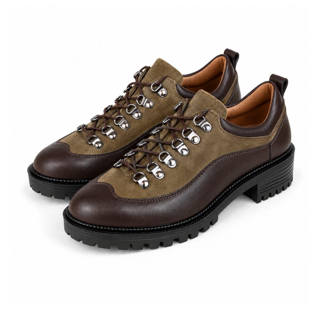 Kendal - Brown & Brown - Women's Leather & Suede Hiking Shoe