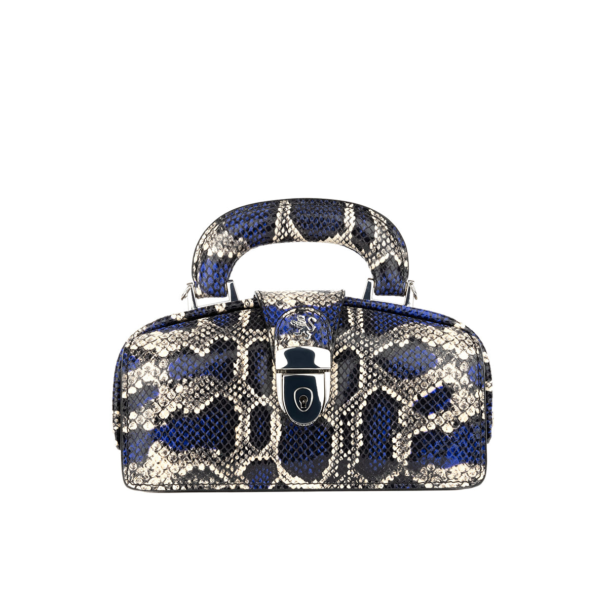 Gazelle Mini - Blue Snake - Women’s mini leather top handle & crossbody bag