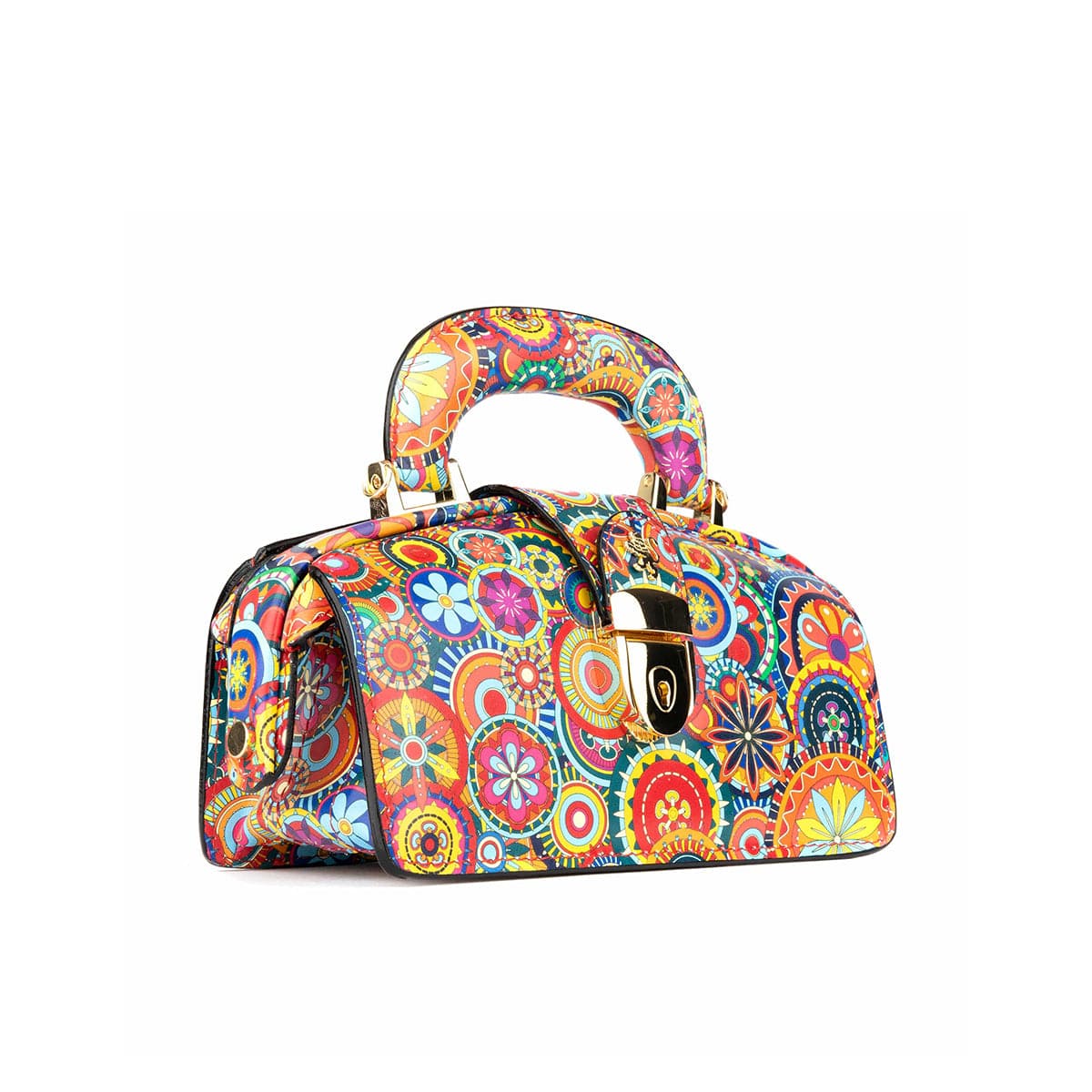 Gazelle Mini - Signature Print - Women's mini bowling bag with handle and strap