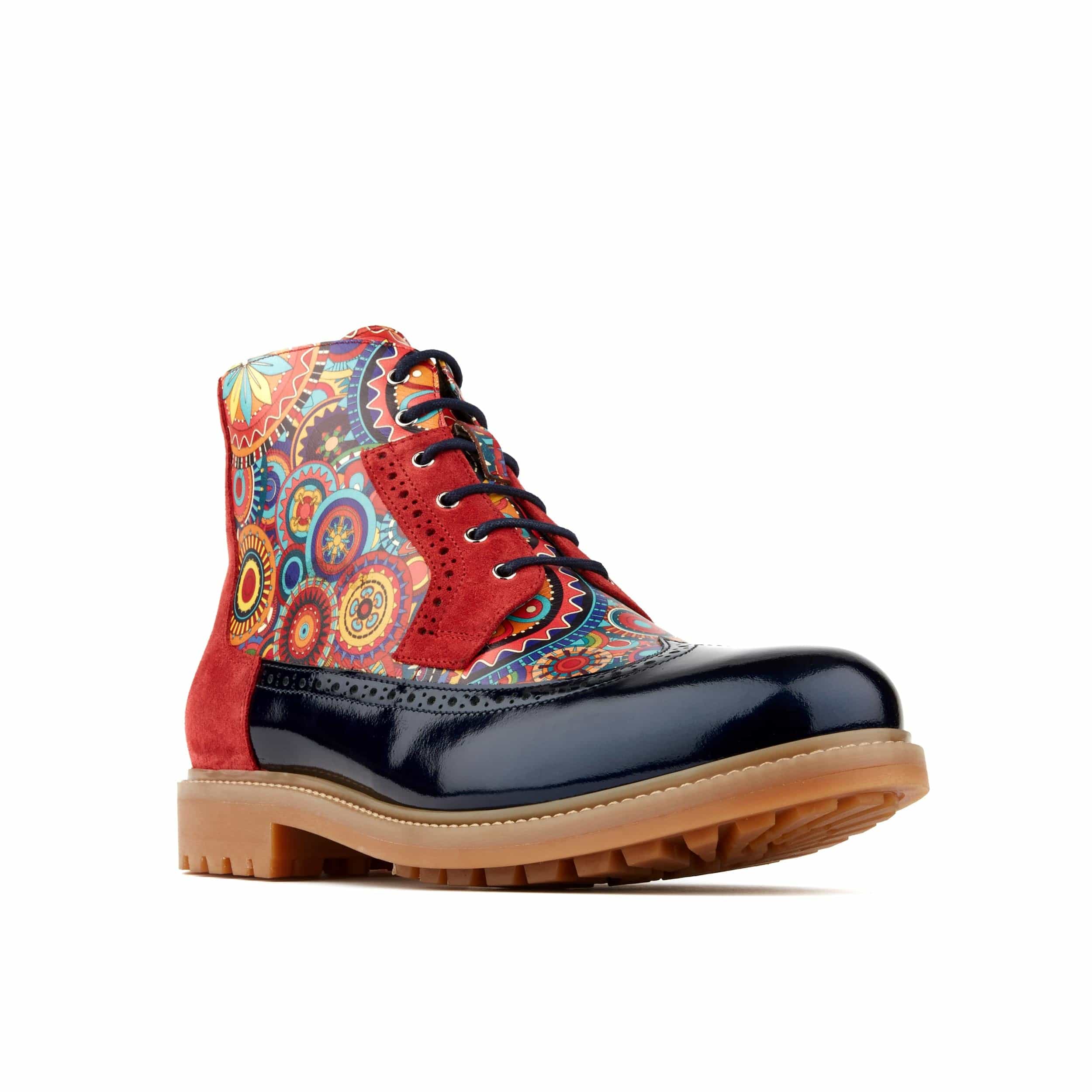 Tornado - Red Signature - Men's chunky sole combat style leather boot with zip