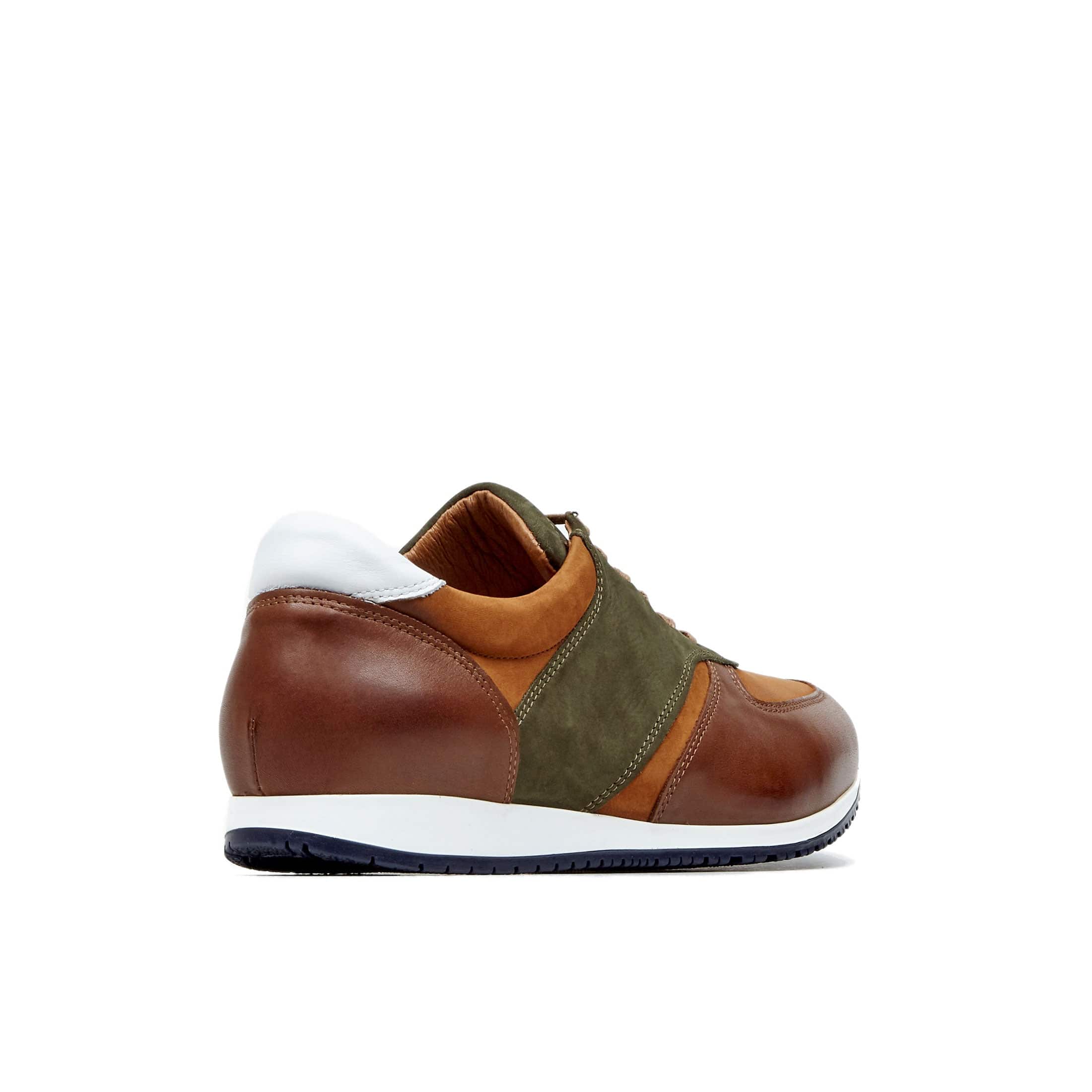 San Francisco - Brown - Men's lace-up leather & suede trainer