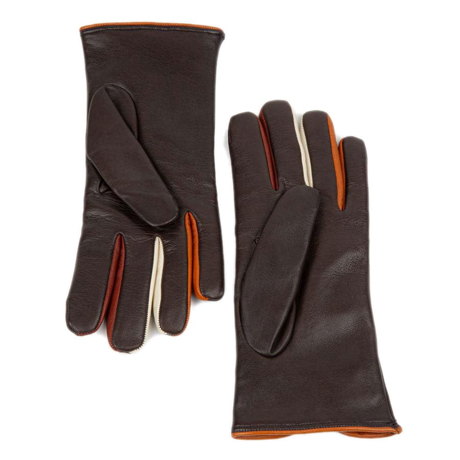 Toasty - Dark Brown - Women's quality Italian leather gloves lined with thin wool