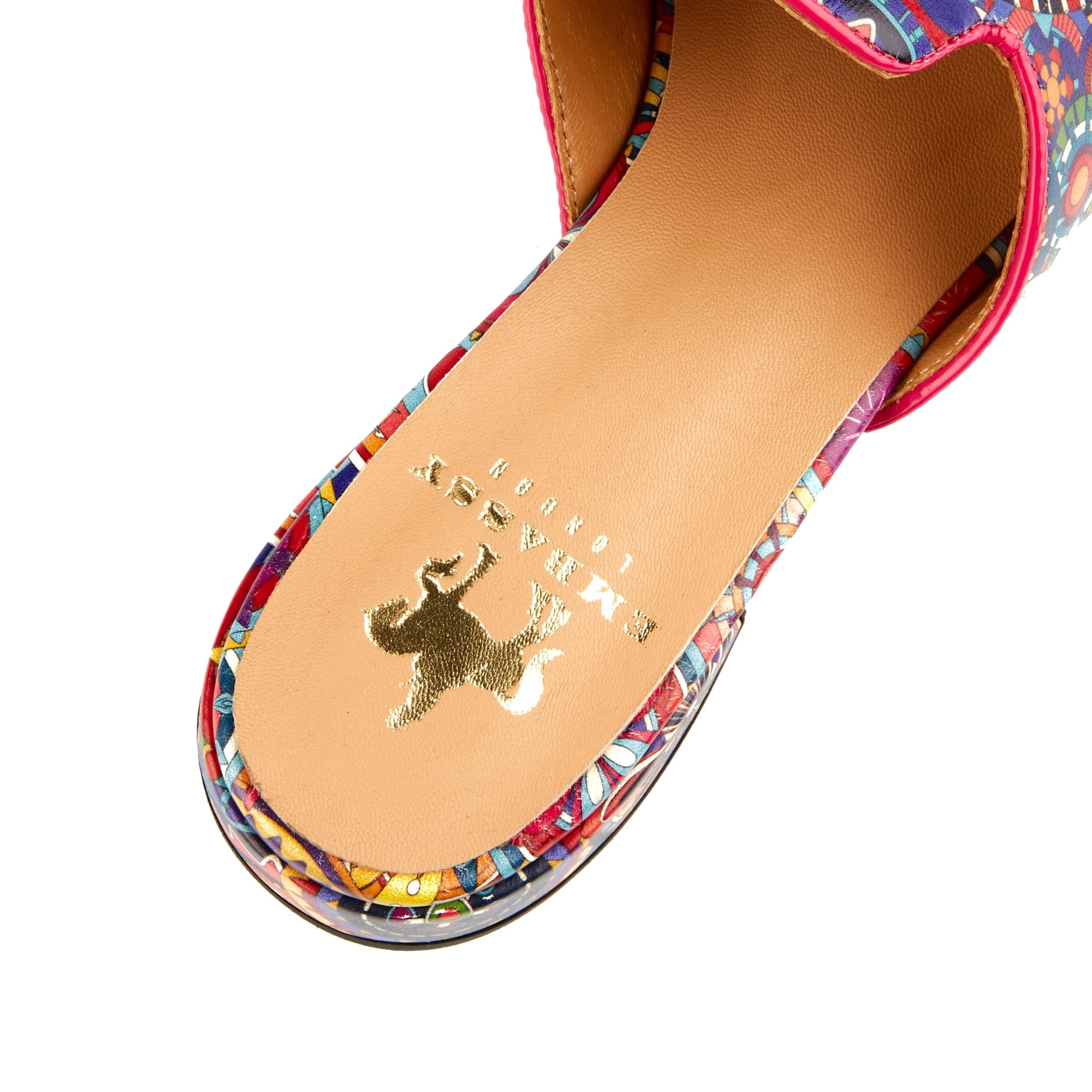 South Beach - Signature - Women's fully leather lined flat sliders in multi colour