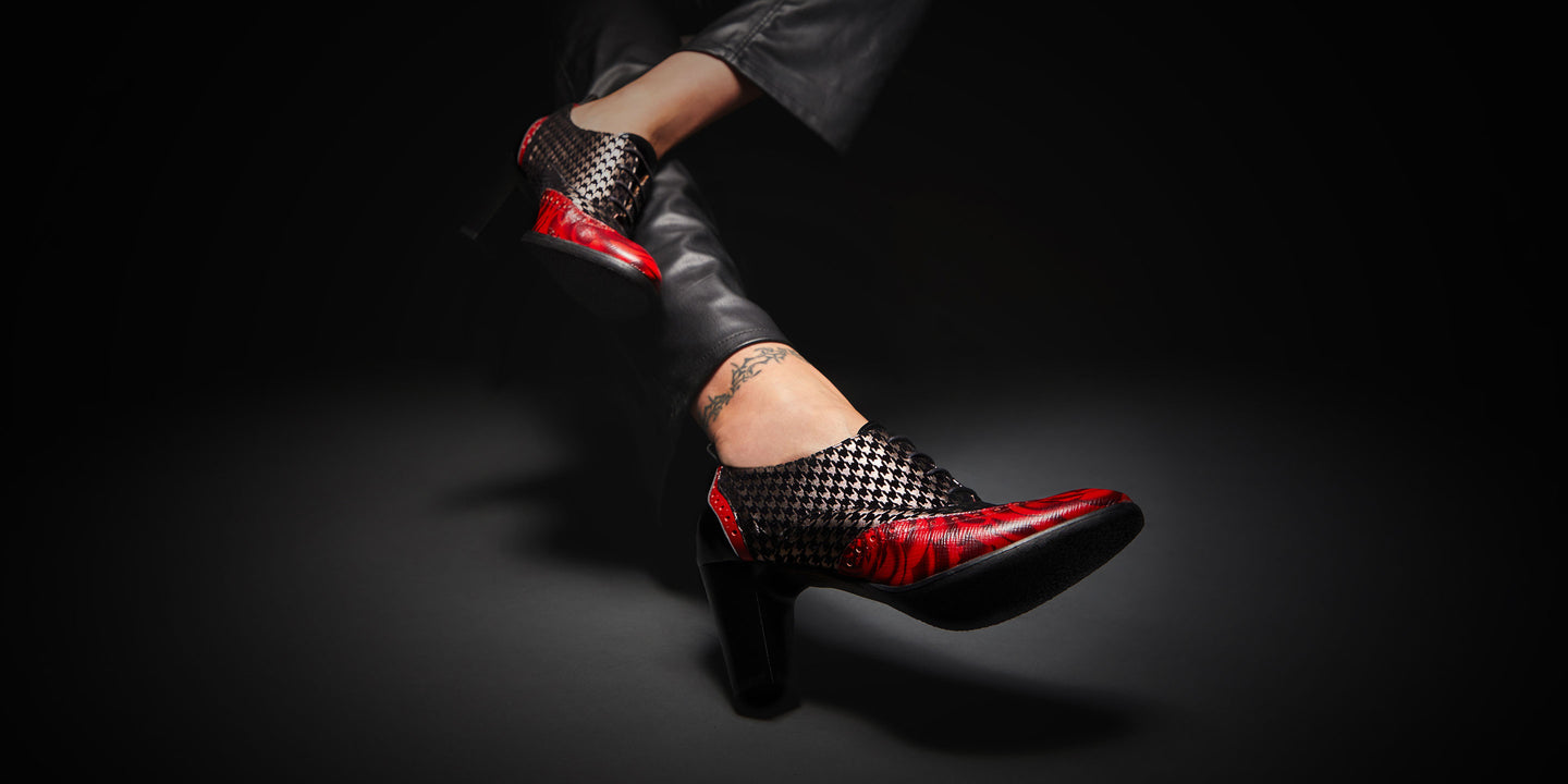 Ltd Edition | Red Rose Houndstooth