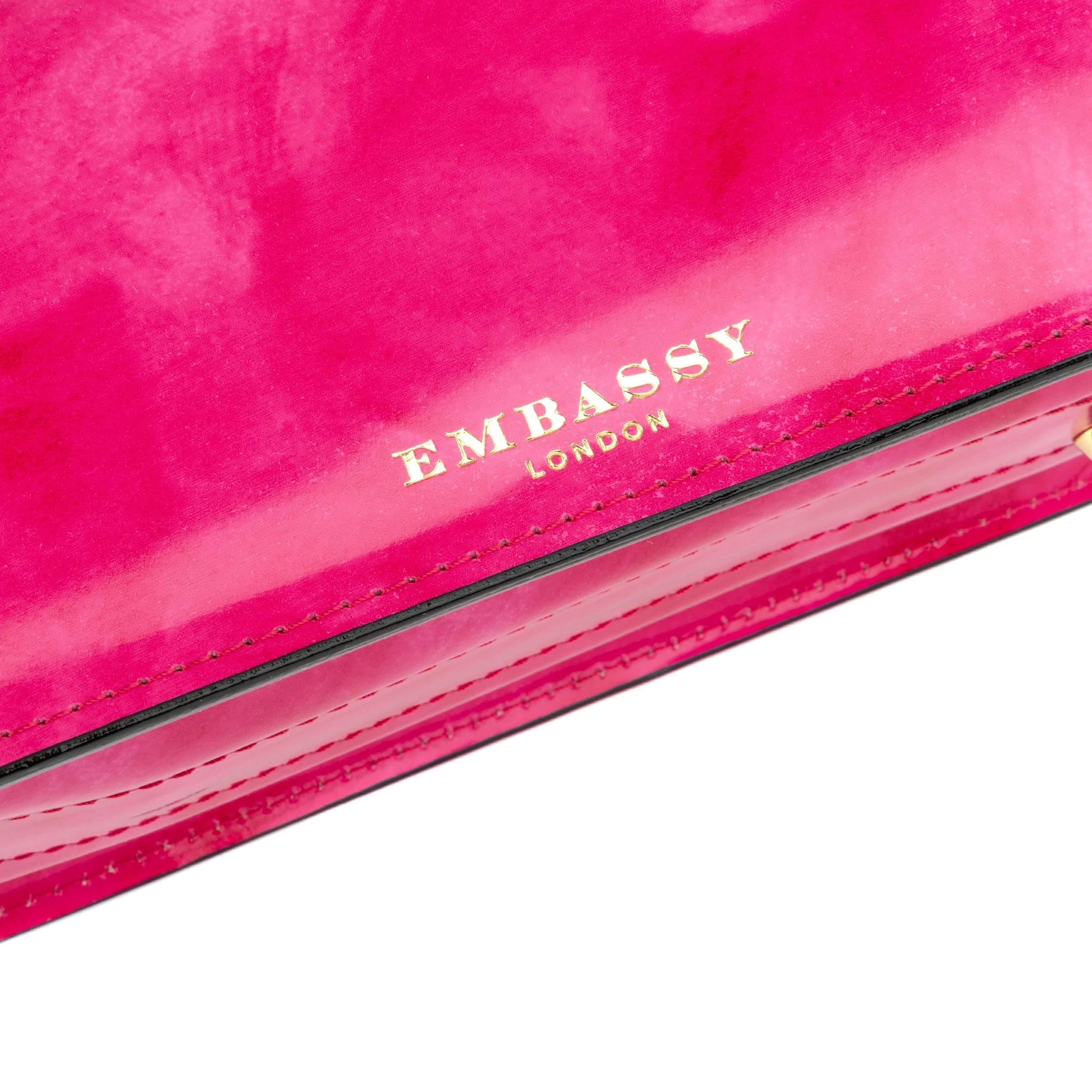 Gazelle - Pink - Top handle bag with key lock in pink smooth genuine leather