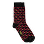 Toeblerone bordeaux - Men's cotton crew socks size UK 6 to 12 in burgundy