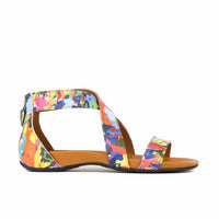 Isabella - Summer Colours - Women's cross strap sandal with covered heel