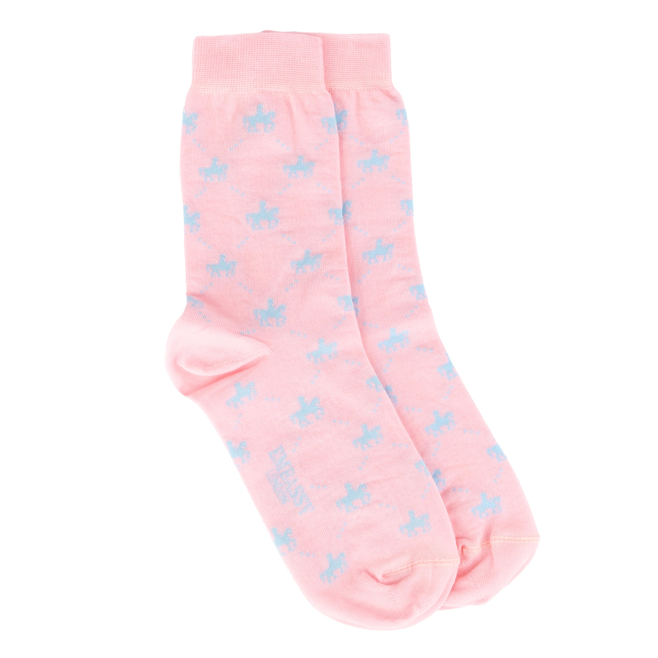 Footsie pink - Women's cotton crew socks UK 3 to 7 in light pink