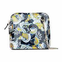 Macaw - Blue Multi - Women's zip-up crossbody leather handbag