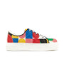 Camila - Groovy - Women's white sole trainer in colourful Italian leather