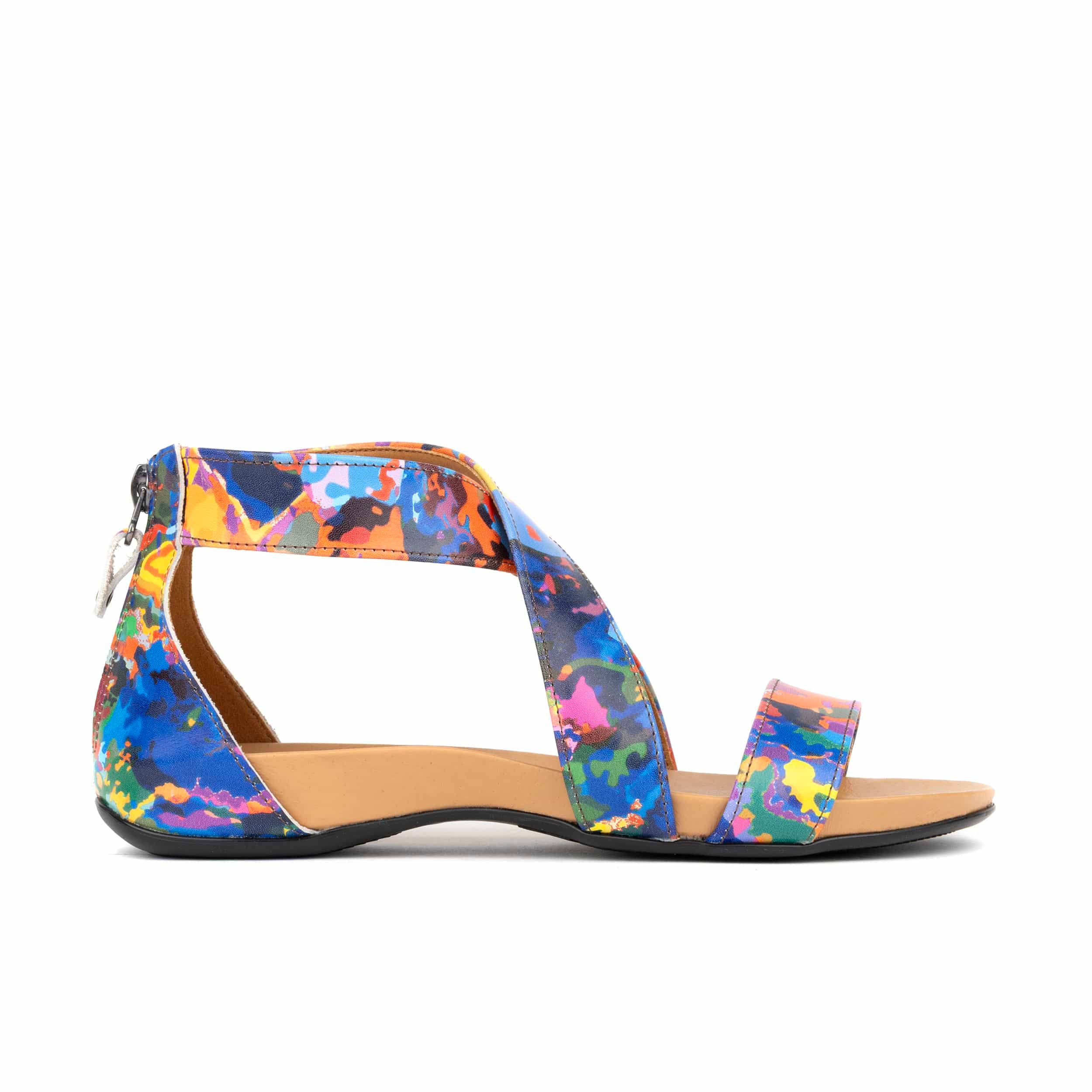 Isabella - Summer Colours - Women's cross strap sandal with covered heel