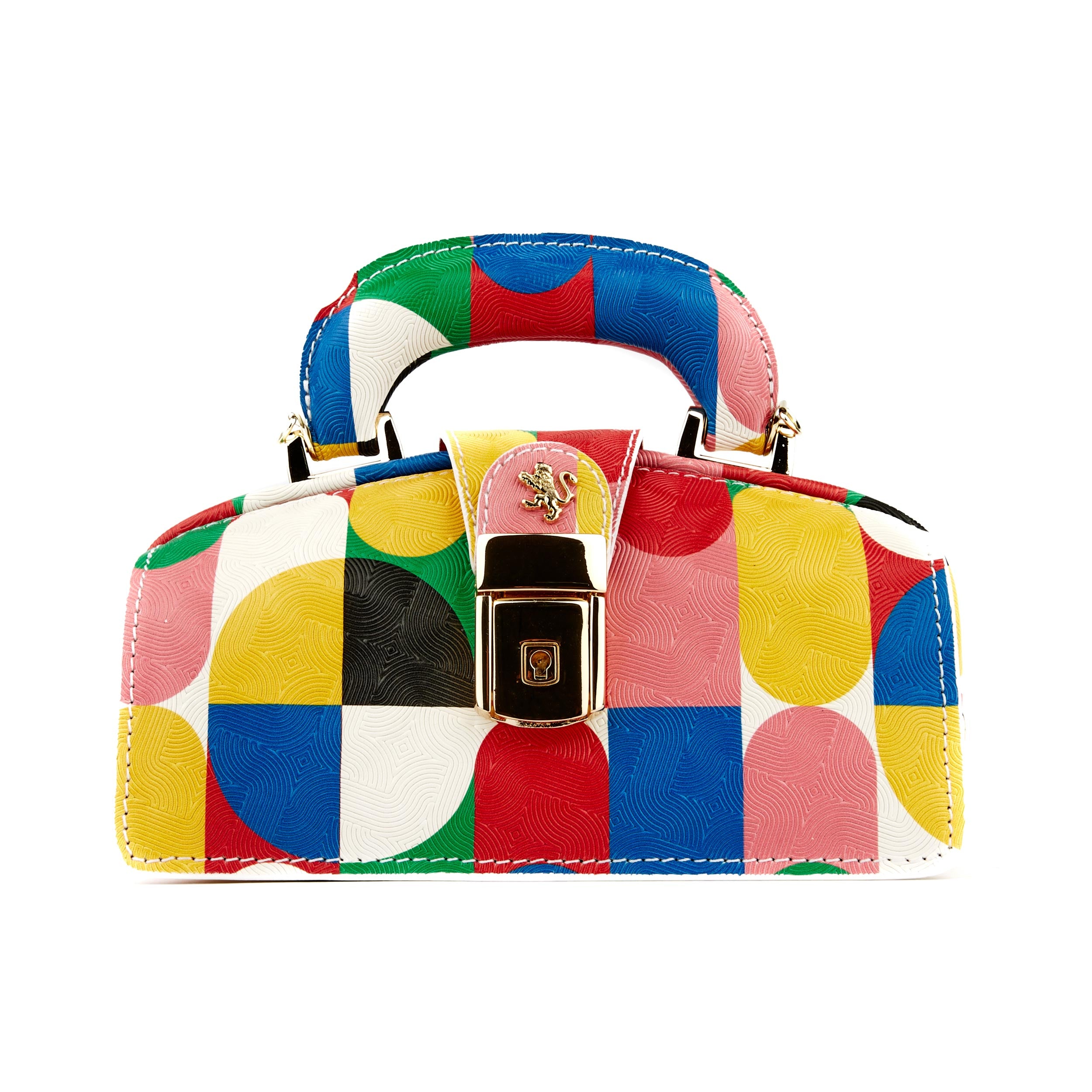 Gazelle Mini - Groovy - Mini leather bag in colourful genuine leather and key lock