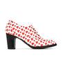 Roulette - Love Struck - Women's 3 inch block heel oxford pump in heart shape print