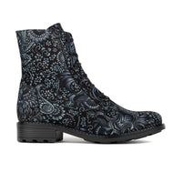 Laviva High - Black & Blue - Women's leather-lined wide fit high ankle boot