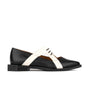 Harlowe - Black & White - Cutout leather lace up shoe