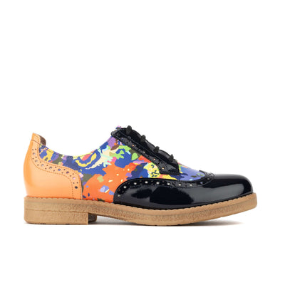 The Artist - Summer Colours - Women's leather lace-up shoe with brogue detailing