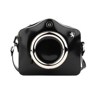 Snapshot - Black - Camera shaped cross-body bag in black smooth leather