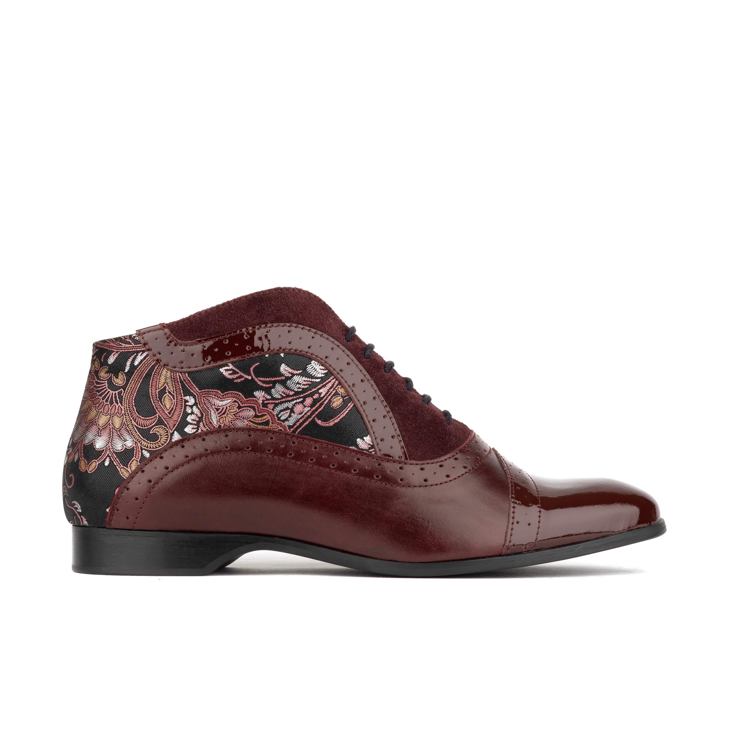 Jasmine - Burgandy - Women’s Leather Oxford Ankle Boot