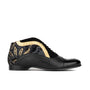 Jasmine - Black & Gold - Women’s Leather Oxford Ankle Boot
