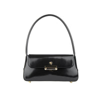 Rhapsody - Black - Women's minimalist shoulder bag in Italian sleek leather