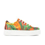 Camila - Tropical - Women's chunky sole leather trainer in colourful print