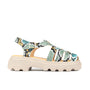 Skipper - Blue Snake - Platform Leather Fisherman Sandal