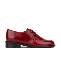 Kiss - Red - Women's patent leather lace up shoe