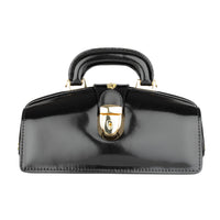 Gazelle - Black - Women’s patent leather top handle & crossbody bag