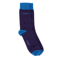 Heel Hero - Blue Blue - Women's cotton crew socks UK 3 to 7 in blue