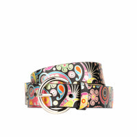 Emma - Navy Pink - Women's Italian leather belt