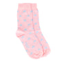 Footsie pink - Men's cotton crew socks size UK 6 to 12 in light pink