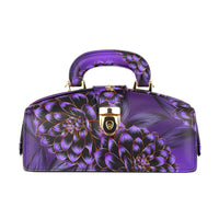 Gazelle - Black & Purple - Women’s leather top handle & crossbody bag