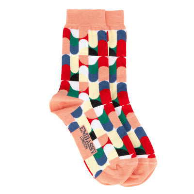 Wiggle - Pink Signature - Men's cotton crew socks size UK 6 to 12