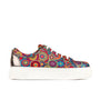 Camila - Signature Print - Women's chunky sole leather trainer in colourful print