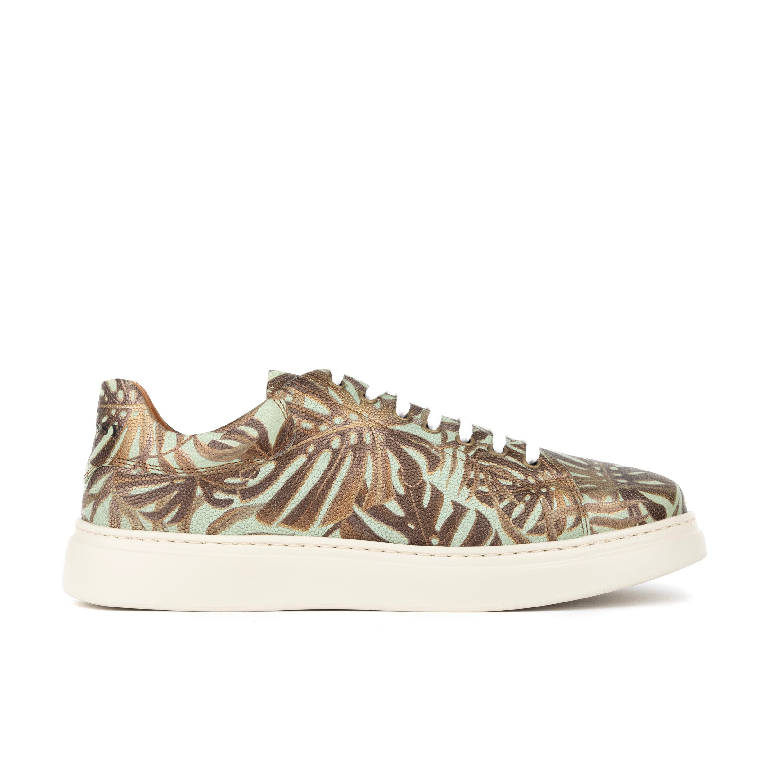 Sun City - Mint & Jungle - Men's Leather Trainer