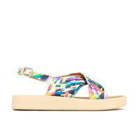 Skye - Fiesta - Women's leather platform sandal with buckle strap
