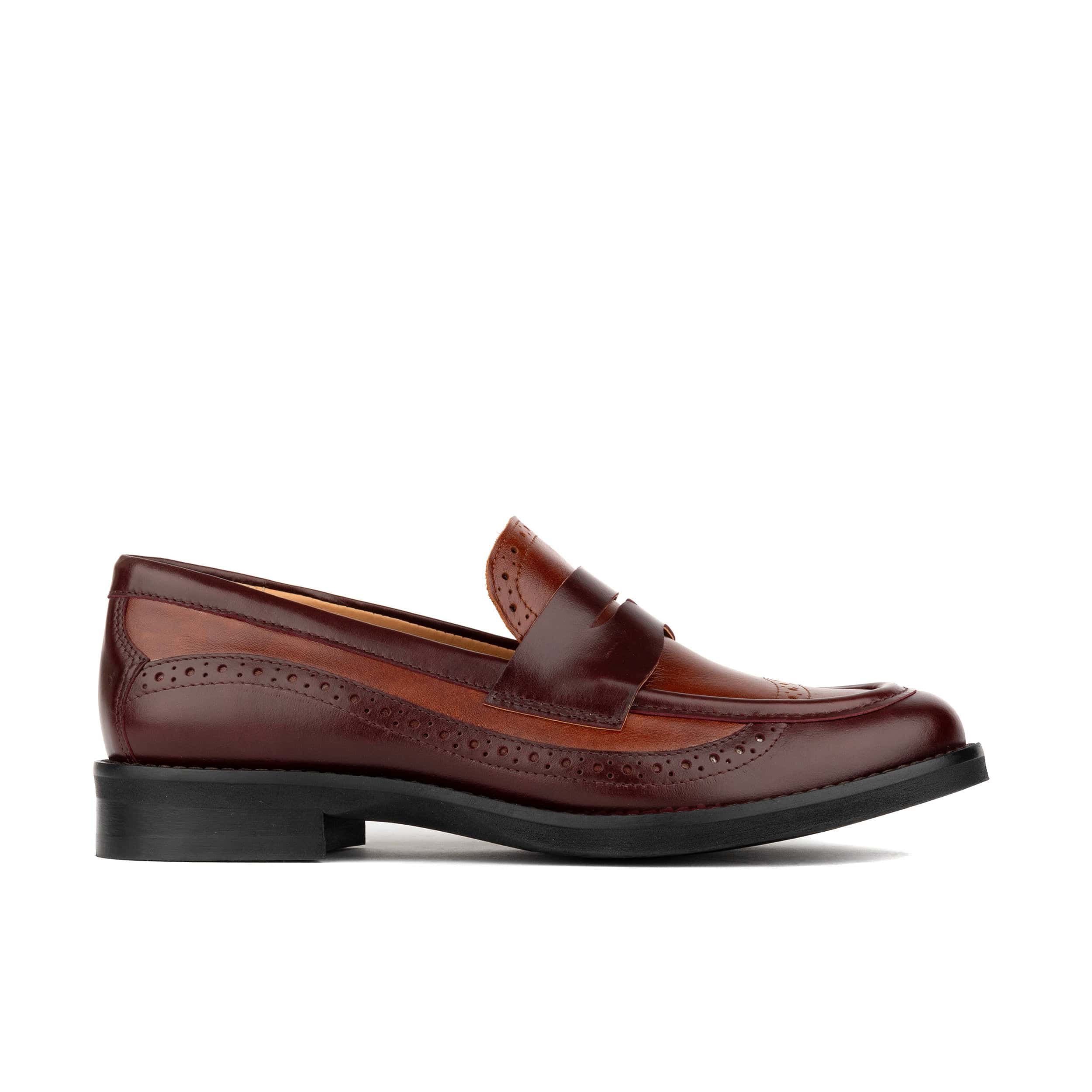 Angelina - Brown - Women's leather penny loafer