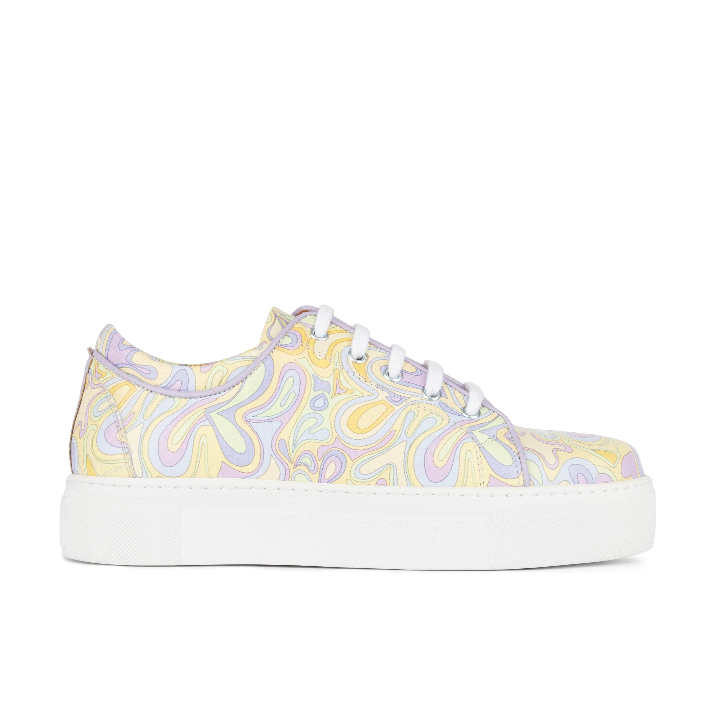 Camila - Pastel Multi - Women’s Chunky Leather Platform Trainer