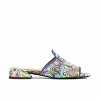 South Beach - Festival Blue - Women's fully leather lined slip on sandal