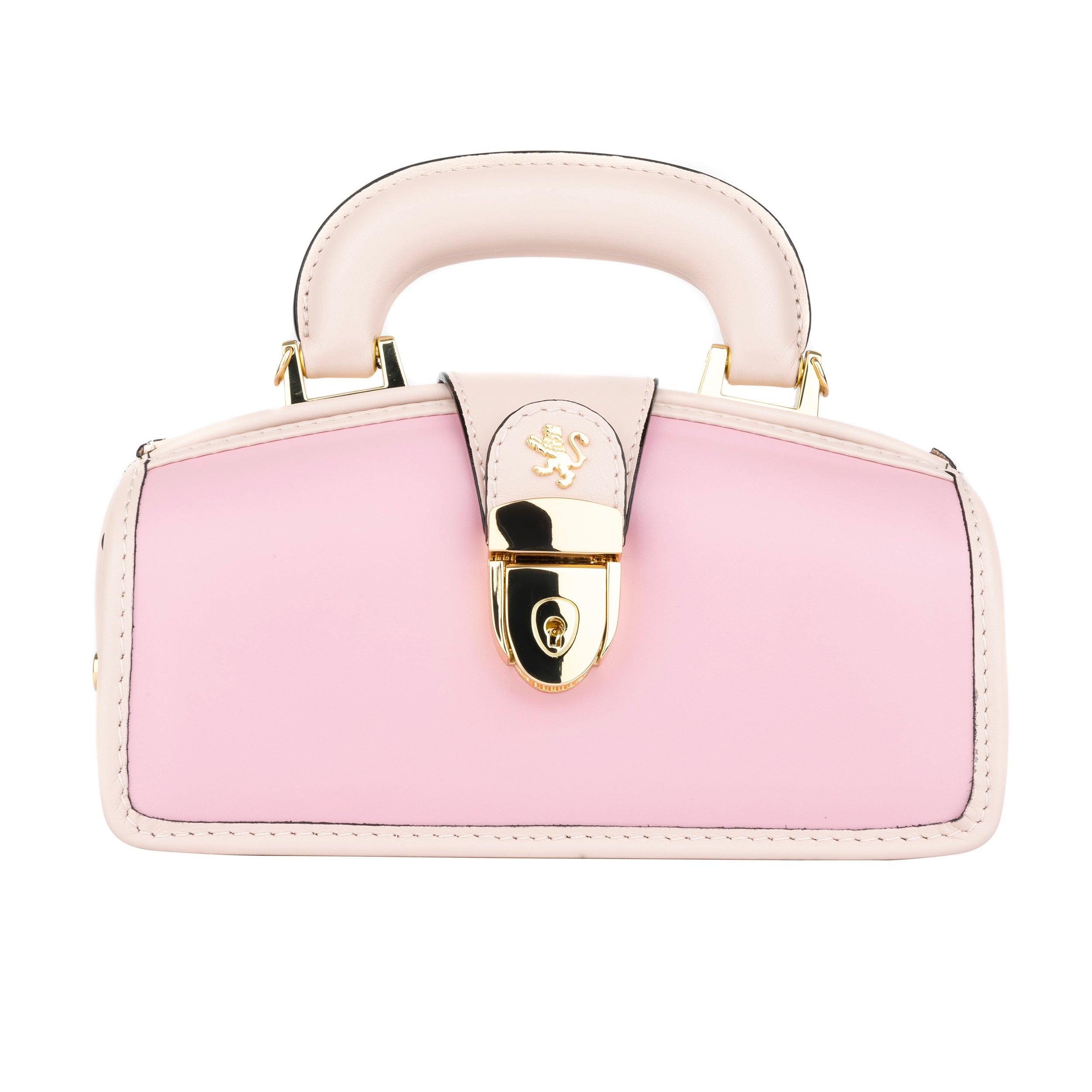 Gazelle Mini - Pink & Pink - Women’s mini patent leather top handle & crossbody bag