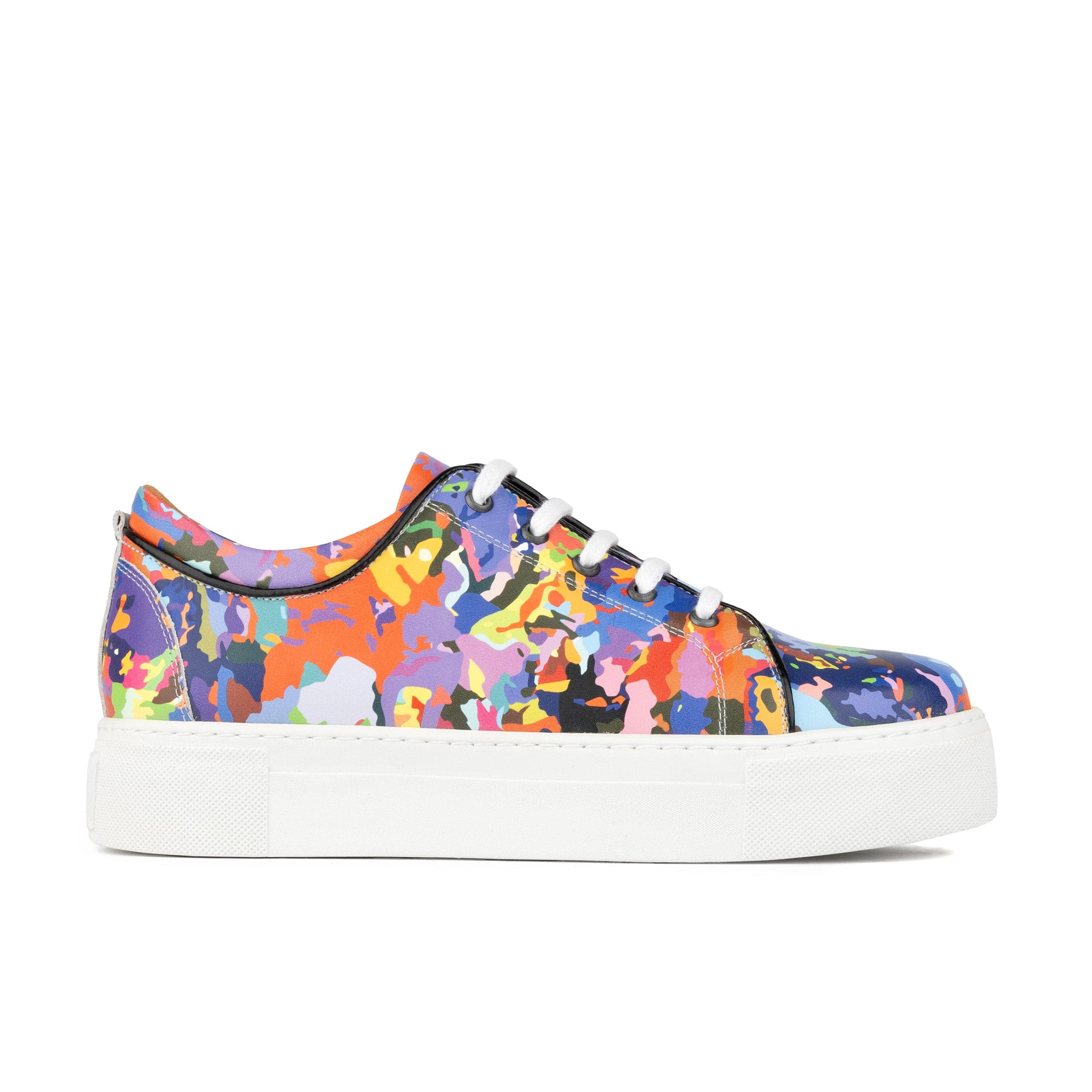 Camila - Summer Colours - Women's platform sole leather lace-up traine