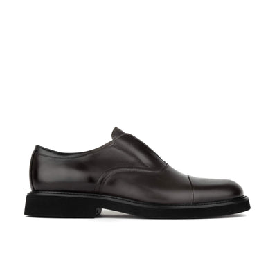 Dunlee - Grey - Men's leather slip-on loafer