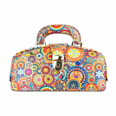 Gazelle - Signature Print - Women's bowling bag with handle and strap