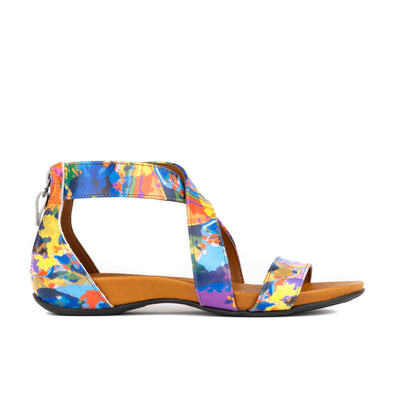 Isabella - Summer Colours - Women's cross strap sandal with covered heel