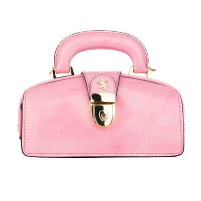 Gazelle Mini - Light Pink - Women’s mini patent leather top handle & crossbody bag
