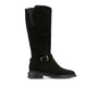 Jamie - Black - Women's leather knee high riding boots with rounded toe