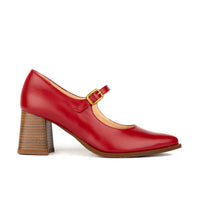 Hyde - Red - Women's Leather Mary Jane Pump
